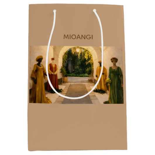 Design elegante e raffinato ミディアムペーパーバッグ (正面)