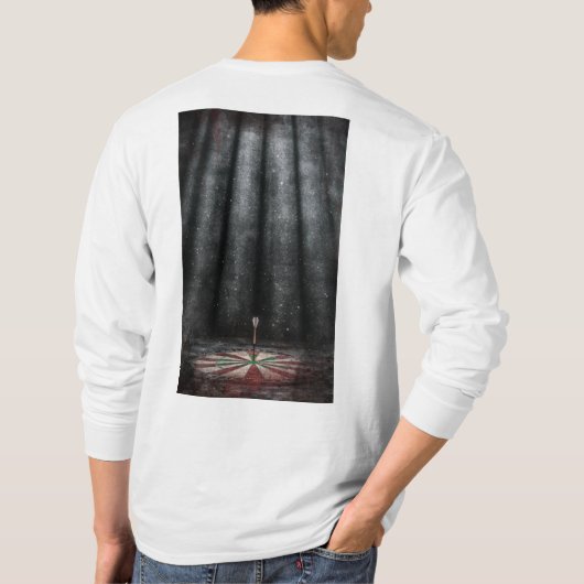 Design fléchette centrée sous lumière céleste tシャツ (裏面)