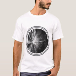 Design fléchette cible halo noir et blanc impact tシャツ