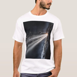 Design fléchette lumière focus et impact doré tシャツ