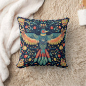 Design folklorique élégant d'oiseau 🌸 クッション (ブランケット)