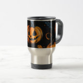 Design fun citrouilles Halloween 🎃 ambiance festi トラベルマグ (正面右)