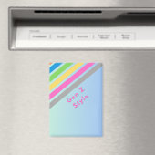 Design Gen Z pastel arc-en-ciel à personnaliser マグネット (インサイチュ (食洗機))