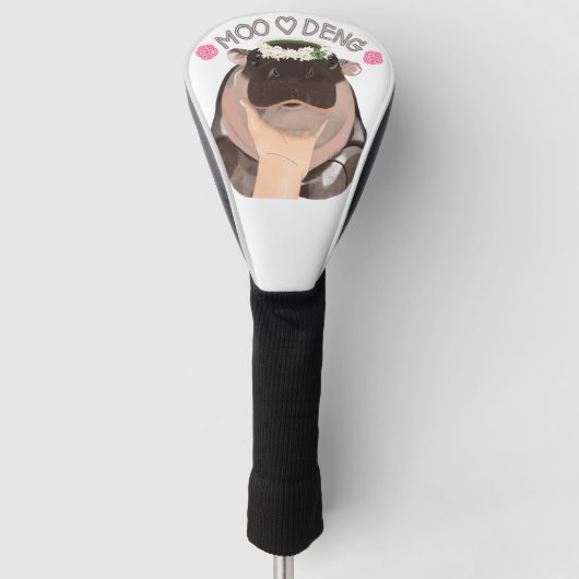 Design Golf Head Cover "Moo Deng" ゴルフヘッドカバー (正面)