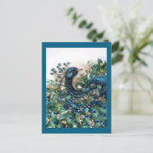 Design. Hand embroidery with precious stones.  ポストカード (スタンド正面)