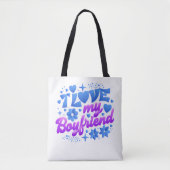 Design-I love my boyfriend トートバッグ (正面)