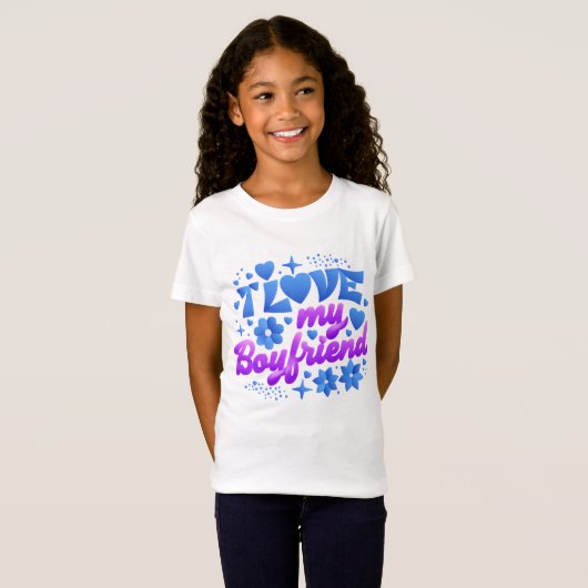 Design-I love my boyfriend Tシャツ (正面フル)