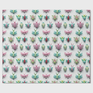 Design insectes bonbons pastel kawaii chic ラッピングペーパー