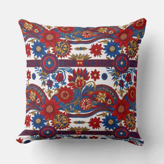 Design inspired by the Serbian Pirot carpet 8 クッション (正面)