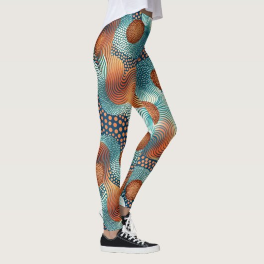 Design-Leggings mit ausgefallenem Muster レギンス (右)