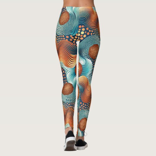 Design-Leggings mit ausgefallenem Muster レギンス (裏面)