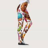 Design-Leggings mit ausgefallenem Muster レギンス (右)