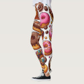 Design-Leggings mit ausgefallenem Muster レギンス (左)