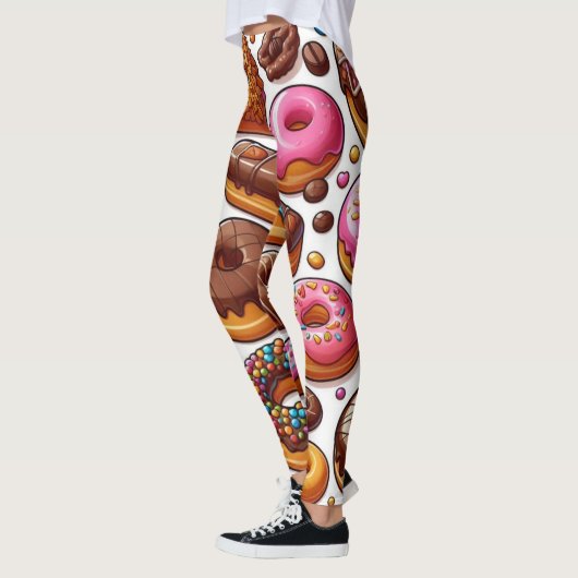 Design-Leggings mit ausgefallenem Muster レギンス (左)