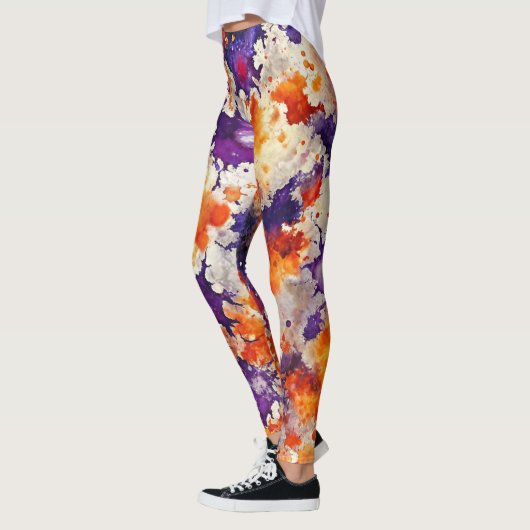 Design-Leggings mit ausgefallenem Muster  レギンス (左)