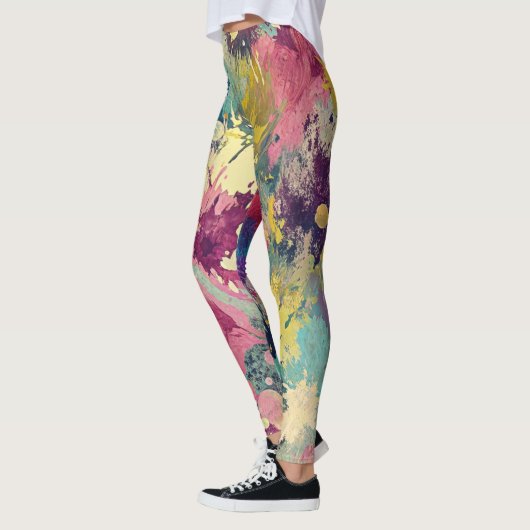 Design-Leggings mit ausgefallenem Muster  レギンス (左)