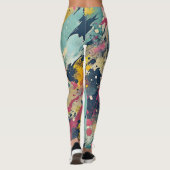 Design-Leggings mit ausgefallenem Muster レギンス (裏面)