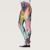 Design-Leggings mit ausgefallenem Muster レギンス (左)
