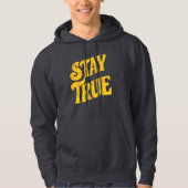 Design Motivant 'Stay True' en Or Texturé パーカ (正面)