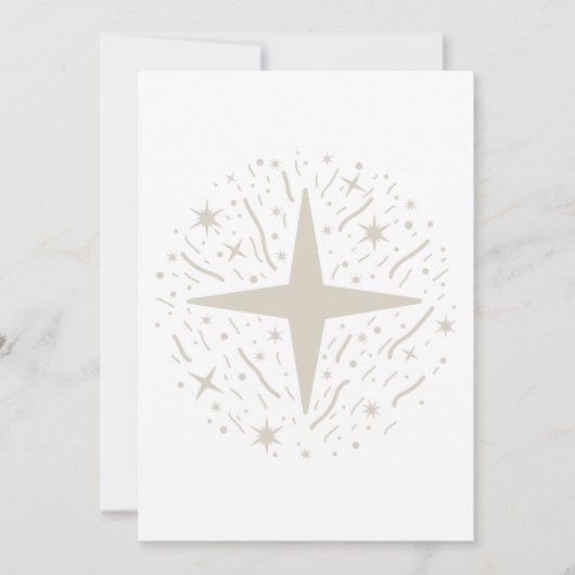 Design Nouvel An : étoiles argentées et confettis シーズンカード (正面)