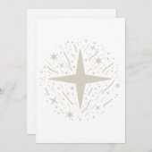 Design Nouvel An : étoiles argentées et confettis シーズンカード (正面/裏面)