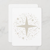 Design Nouvel An : étoiles argentées et confettis シーズンカード (正面/裏面)