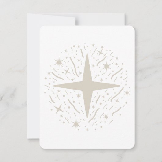 Design Nouvel An : étoiles argentées et confettis シーズンカード (正面)