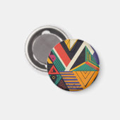 Design of triangles in vibrant colors with pattern マグネット (正面/裏面)