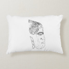 design tête femme africaine アクセントクッション
