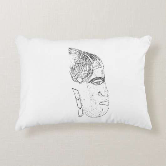 design tête femme africaine アクセントクッション (正面)
