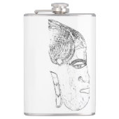 design tête femme africaine フラスク (正面)
