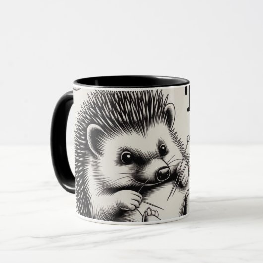 Design: "The Hedgehog - Nature's Tailor" マグカップ (正面左)