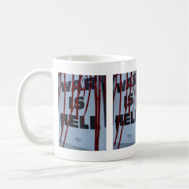 Design Vermelho de Expressão Urbana War is Hell  コーヒーマグカップ