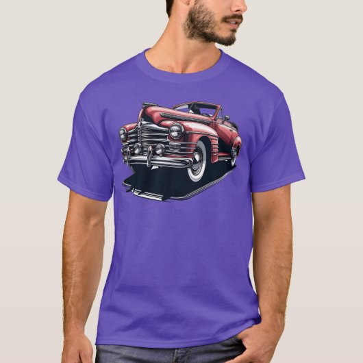 design with a classic car friend family tシャツ (正面)