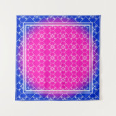 Design with abstract hand drawn geometric pattern タペストリー (正面(横))