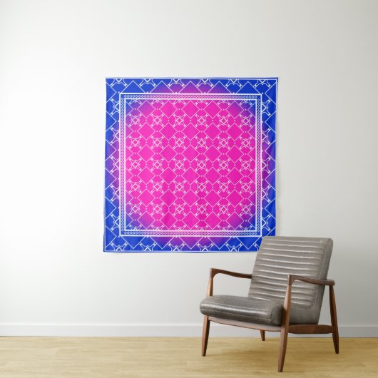 Design with abstract hand drawn geometric pattern タペストリー (インサイチュ(横))