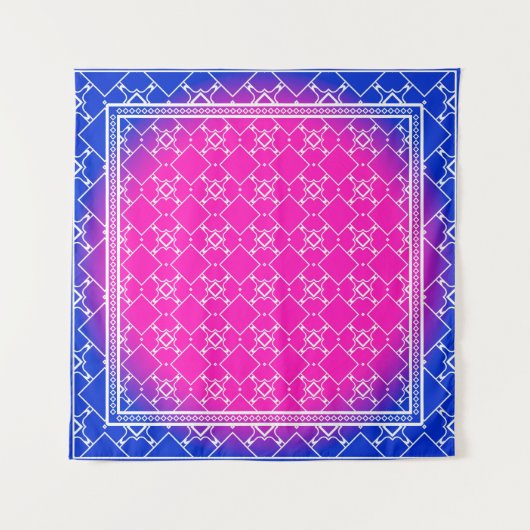 Design with abstract hand drawn geometric pattern タペストリー (正面)