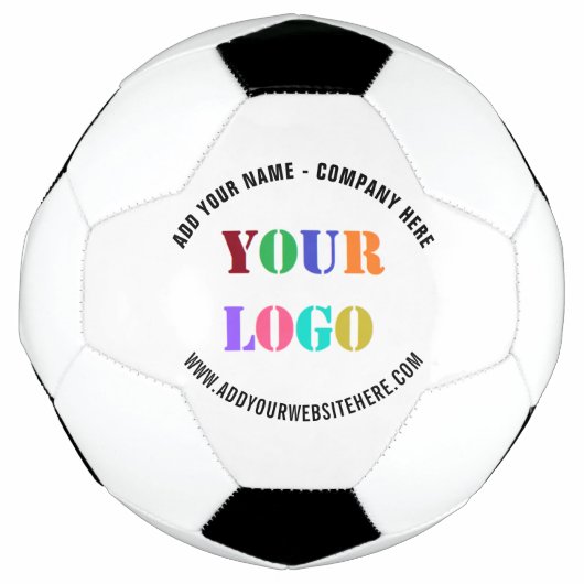 Design Your Logo Text Branded Soccer Ball Example サッカーボール (正面)