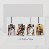 Design Your Own 4 Photo Collage 案内状 (正面/裏面)