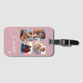 Design Your Own 4 Photo Personalized Name ラゲッジタグ (正面横)