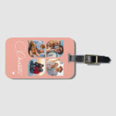 Design Your Own 4 Photo Personalized Name ラゲッジタグ (正面横)