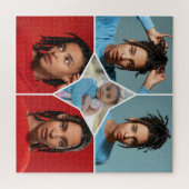 Design Your Own 5 Photo Collage ジグソーパズル (横)