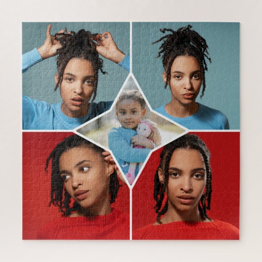 Design Your Own 5 Photo Collage ジグソーパズル (縦)