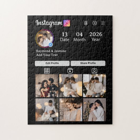 Design Your Own 7 Photo Collage ジグソーパズル (縦)