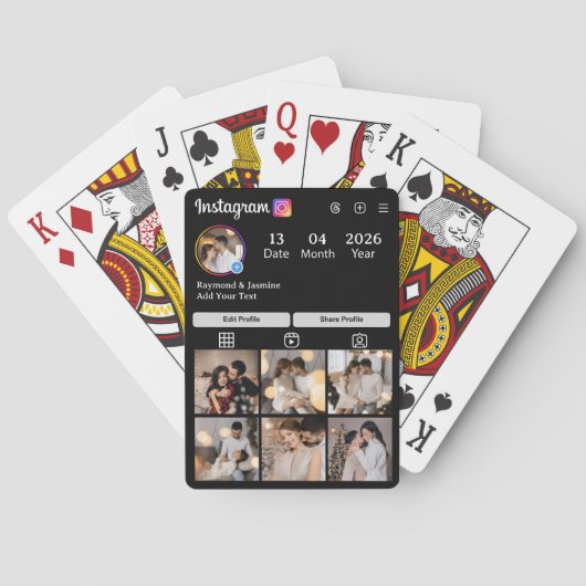 Design Your Own 7 Photo Collage トランプ (裏面)