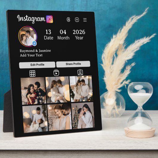Design Your Own 7 Photo Collage フォトプラーク (側面)