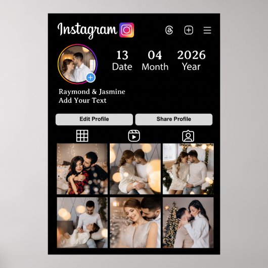 Design Your Own 7 Photo Collage ポスター (正面)
