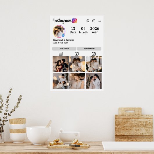 Design Your Own 7 Photo Collage ポスター (キッチン)