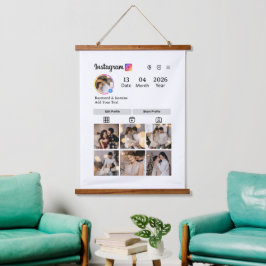 Design Your Own 7 Photo Collage 吊り下げ型タペストリー