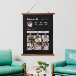 Design Your Own 7 Photo Collage 吊り下げ型タペストリー